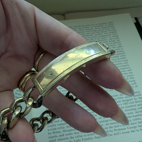 Speidel Gold ID Bracelet Says Jim Or Tim - Picture 6 of 8